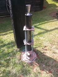 Motor positioned and ready on the test stand
